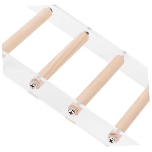 UKCOCO Parrot Ladder Toy for Small Birds Climbing Step Ladder Hooks for Cage Sturdy Bird Perch and Exercise Toy for Parakeets Cockatiels Lovebirds