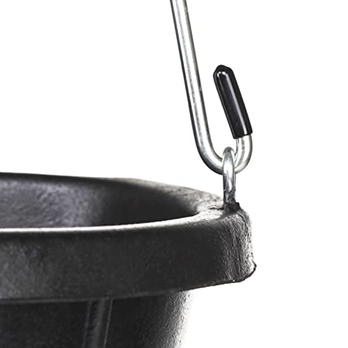 Farm Innovators FB-80R Rubber 3 Gallon Flat Back Heated Bucket with Metal Handle, Built in Thermostat, and Concealed Heating Element, 70 Watt - color: 3 Gallon, size: Single
