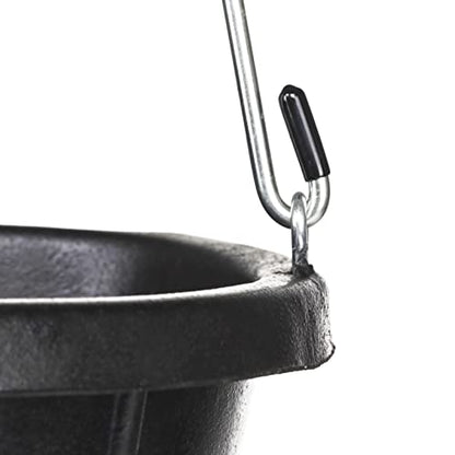 Farm Innovators FB-80R Rubber 3 Gallon Flat Back Heated Bucket with Metal Handle, Built in Thermostat, and Concealed Heating Element, 70 Watt - color: 3 Gallon, size: Single