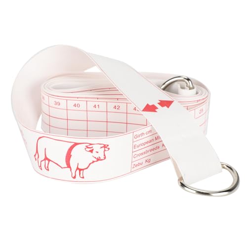 Cattle Tape Measure for Weight Estimation | Dual - Sided Bust Weight Ruler in Kg/Lbs | PVC Livestock Measuring Tape for Farmers/Ranchers | 250cm Length, Environmentally