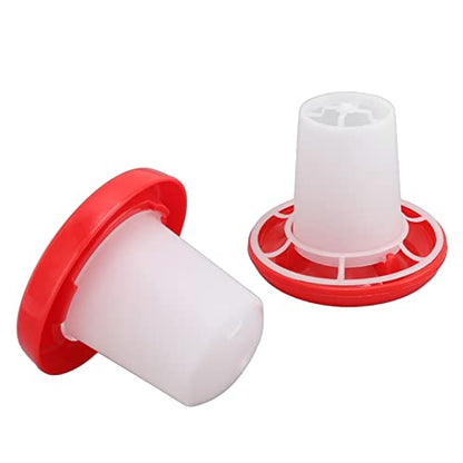 LICAEVEY Poultry Feeder and Waterer Set Sturdy Detachable Structure Automatic Water Discharge Design 160g Feeder and 160ML Water for Poultry Feeding Thick Plastic Material