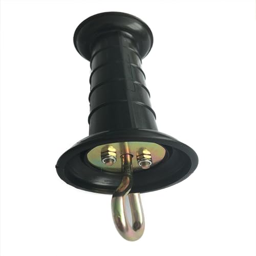 SagaSave Plastic Electric Fence Gate Handle Insulators, Gate Handle with Spring for Arms, Patios, and Gardens(Black)