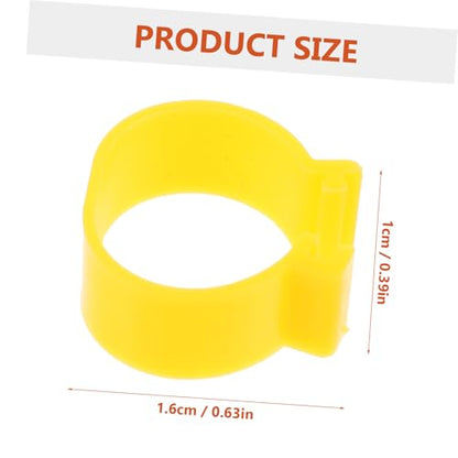100Pcs Adjustable Chicken Leg Bands Open-Style Clips for Poultry Identification Colorful Marking Rings for Ducks Geese and Gamefowl Color