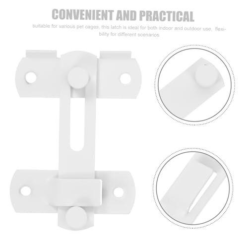 POPETPOP Heavy Duty Stainless Steel Latch Lock for Wooden Gates Secure Closure for Pet Cages Farm Enclosures and Barn Doors Matte