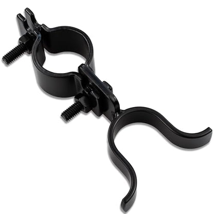 Chain Link Fence Gate Latch, 1-3/8"x1-3/8", with Padlock Hole and Mounting Hardware, Black (Black) 2 Packs - color: Black