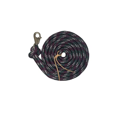 Kensington Ballistic Nylon Clinician Training Lead - 15" ft Training Lead - Tear-Resistant, with Metal Hardware to Keep Lead Fastened - Heavy Duty Braided Lead with Quick Swivel Snap - color: Imperial Jade Lead w/Satin Snap, size: 15'