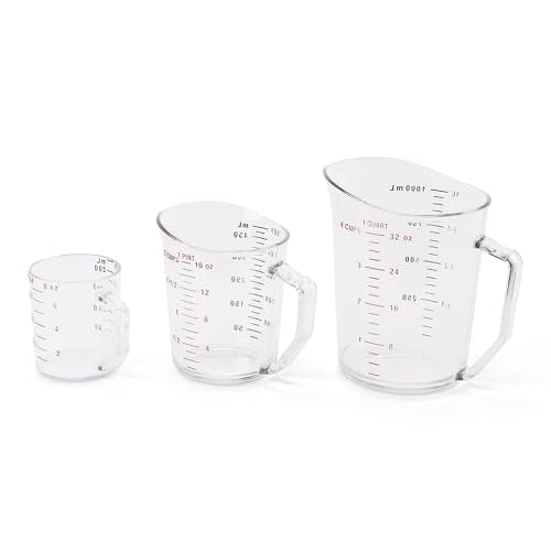 Cambro Measuring Cup - 3 Pack - 1 Cup, 2 Cup, 4 Cup (Clear) - size: 1 Cup, 2 Cup, 4 Cup