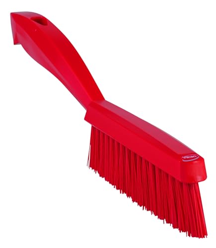 Vikan 41954 Brush,Narrow Hand,Stiff,11" x .75",PP/PBT,Red - color: Red