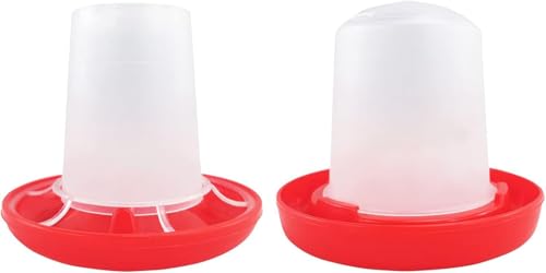 1Pc Baby Chick Feeder and Waterer 0.35Lbs/5.4Oz Chicken Poultry Feeding Equipment Kit Chick Waterer and Feeder No Drown Small No Waste Proof Poultry Feeders Bucket