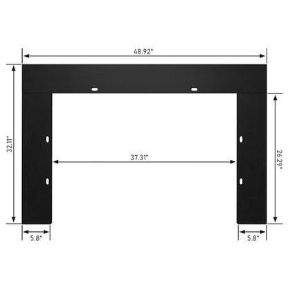 Electric Fireplace Insert Trim Kit for 40" W x 27" H，Black, for ASIN B0CR5LN77S - size: Trim for 40"W27"H