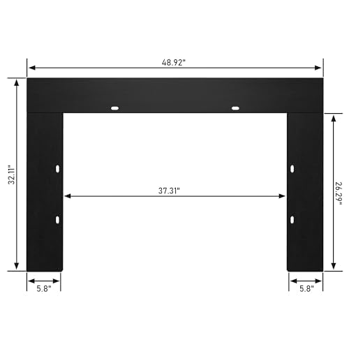 Electric Fireplace Insert Trim Kit for 40" W x 27" H，Black, for ASIN B0CR5LN77S - size: Trim for 40"W27"H