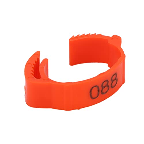 100Pcs Colorful Plastic Chicken Leg Buckle Rings, Retractable Poultry Identification Bands for Chicken Duck Bird, Safe and Material for Poultry Feeding Supplies (Red (100 Pieces per Pack)) - color: Red (100 pieces per pack)
