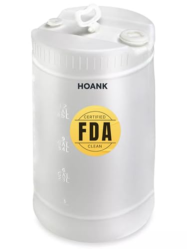 15 Gallon Drum | Tight Head Drum | Water Storage | Chemical Storage | 2" & 3/4" Fittings | Food Grade | BPA Free | HDPE |UN Rated | Natural Color - color: Natural (White)