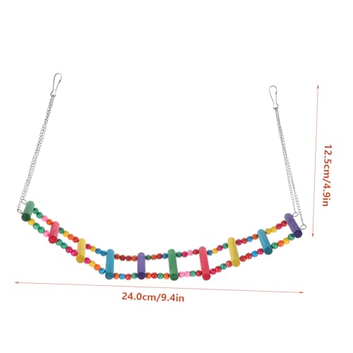 GANAZONO Chicken Foraging with Colorful Ladder Beads Swing Xylophone Fruit Feeder for Hens and Parrots Interactive Pecking for Chicken Enrichment and Active Fun