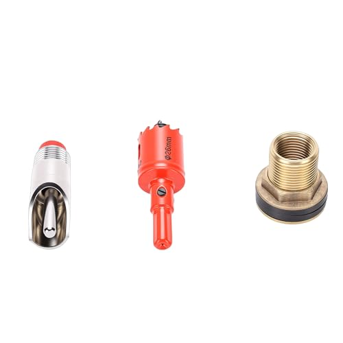 Pig Nipple Waterer Stainless Steel Automatic Pig Nipple Drinker with Connector and Drill Bit Premium Copper Construction for Pig Farms Livestock Hydration System