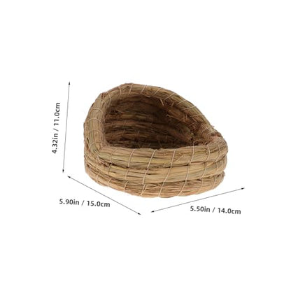2pcs Cozy Straw Woven Chicken Nest for Egg Laying and Sleeping Comfortable Pet Hut for Animals for Secure and Private Coop