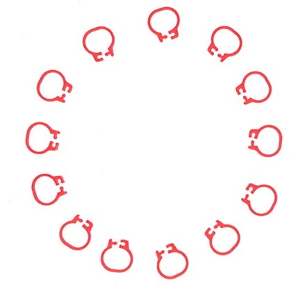 Omabeta Pigeons Foot Ring, Durable Plastic Easy-to-Install Compact Design, Identification Leg Rings, for Pigeon Identification, Red, 8mm, 100 Pieces - color: Red