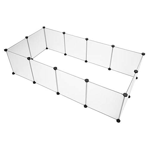 Pet Playpen Portable Large Plastic Yard Fence – DIY Small Animal Kennel with Modular Panels, Indoor/Outdoor Puppy Crate Tent for Rabbits, Guinea Pigs, Hedgehogs – Easy Assembly