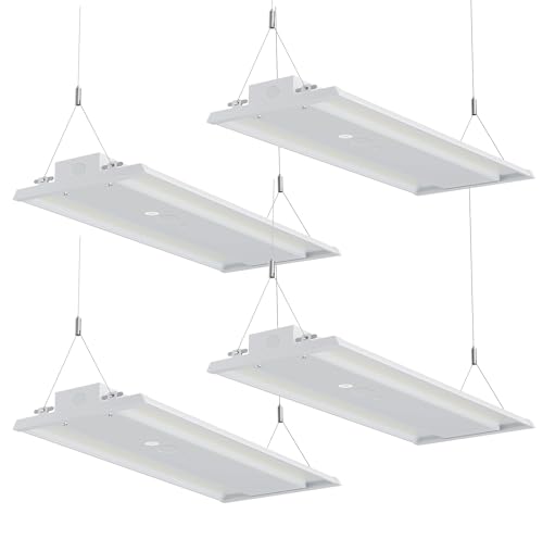 300W LED Linear High Bay Light, 45000LM Linear High Bay Shop Light Commercial 120-277V, 5000K High Bay Lights for Warehouse, Garage Factory, UL Listed, 5 Years Warranty, 4 Pack - color: 5000K 4PACK, size: 300W