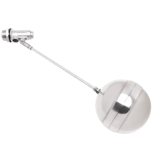 Stainless Steel Float Ball Valves - 1" NPT Male Thread Flow Control Float Sensor Valve Automatic Water Level Control Float For Tank Pond Water Tower - size: 1 Inch
