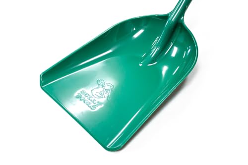 Bully Tools Heavy Duty Snow Shovel - 100% Made in the USA, One-Piece Poly Scoop for Snow, Mulch, Grain Removal, Lightweight, Portable Garden Equipment, Ideal for Driveways & Farming - 42-Inch, Green - color: Green