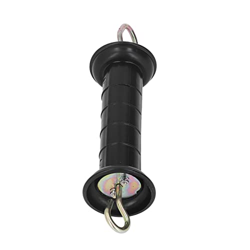 Electric Fence Gate Handle, 5 Pack Insulated Plastic Electric Fence Spring Handle for Animal Husbandry Electronic Grid System, Black