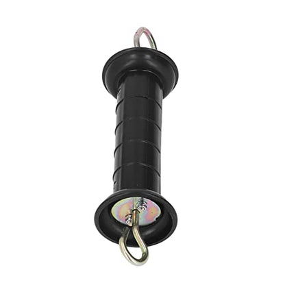 Electric Fence Gate Handle, 5 Pack Insulated Plastic Electric Fence Spring Handle for Animal Husbandry Electronic Grid System, Black