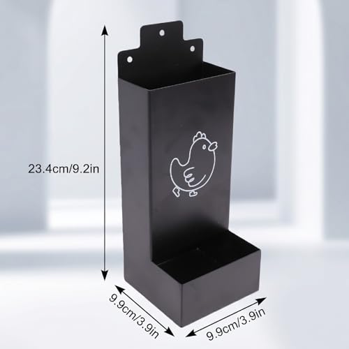 Zunate Large Poultry Feeder with Detachable Tray, Chicken Feeding Dispenser for Indoor Outdoor Use, Hanging Design for Small Animals Birds, Sturdy Iron Trough for Easy Cleaning