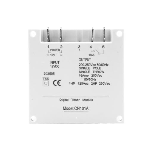 12V Timer Switch, Wenzhiiot 12V AC/DC Input 200-250V 16A Output Digital LCD Programmable Time Switch Relay Supports 28 Scheduled Tasks Daily/Weekly