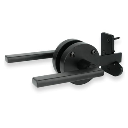 Double Sided Gate Latch for Wooden Fence Heavy Duty Swinging Door Latch Self Locking Gate Latch Gate Hardware for Wood Gates (RH Door Lock)