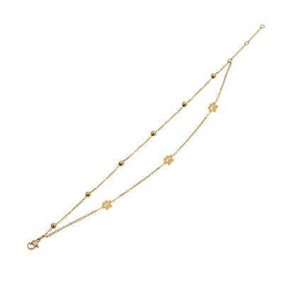 Charms Anklet Foot Bracelet for Women - color: Gold Dog Paw with Chain