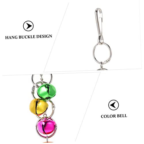 BESPORTBLE 1pc Chicken Mirror Toy Bell Bird Hanging Mirror for Parrots and Chickens Engaging Pecking and Grinding Toy Easy to Install Cages Fun and Attractive Design