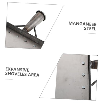 Homoyoyo Heavy Duty Steel Cleaning Shovel and Metal Poultry Dung Scraper for Farm Manure Removal, 32cm Manganese Steel Flat Shovel Scraper for Livestock Facility Cleaning