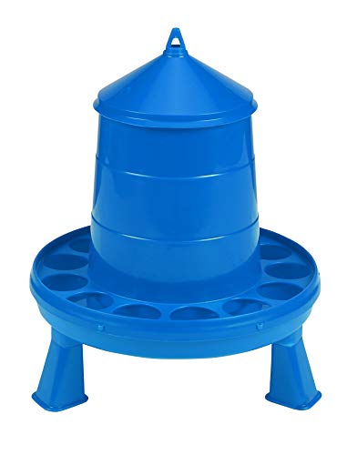 Double-Tuf® Plastic Poultry Feeder and Waterer Kit | Chicken Feeder with Legs | Chicken Waterer with Legs | 4 Lb Poultry Feeder | 1.5 Quart Poultry Waterer