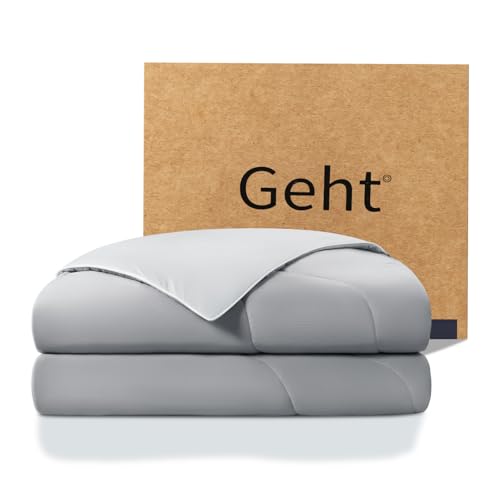 Cooling Comforter, Cooling Blanket for Hot Sleepers and Night Sweats, Double-Sided Cool Breathable Soft Lightweight Blanket, All Season Bedding Comforter, (Mist Light Grey, Queen(90"x90")) - color: Mist Light Grey, size: Queen(90"x90")