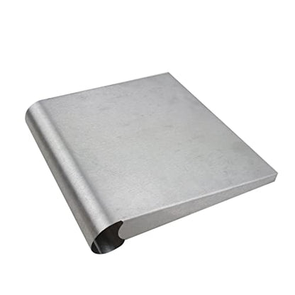 Stainless Steel Scooper for Food, Large One-Piece Cast Square Food Scoop with Sides, 5.9 Inch Metal Ice Scooper, Cutting-board Scraper, Flour Utility Scoop with Multi-Purpose Use, Silver