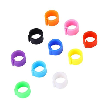generic 100 Pcs Poultry Leg Rings, 10 Colors Poultry Foot Rings Bird Identification Leg Bands Clip-on Rings for Birds, Ducks and Chickens Diameter 8 MM(Multicolor)