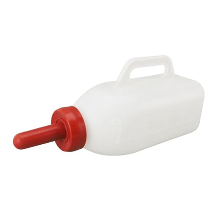 Calf Bottle with Nipple, 2L Calf Milk Feeder Nursing Feeding Bottle with Handle for Farm Pasture (Upright Milk Pot)