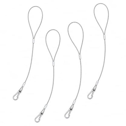 Gate Latch Cable Pull, Heavy Duty Stainless Steel Gate Opener Cable, Rust-Proof Fence Latch Release Cord Replacement for Outdoor Wooden Fences, Yard & Garden Gates (4, Silver) - size: 4 Pack