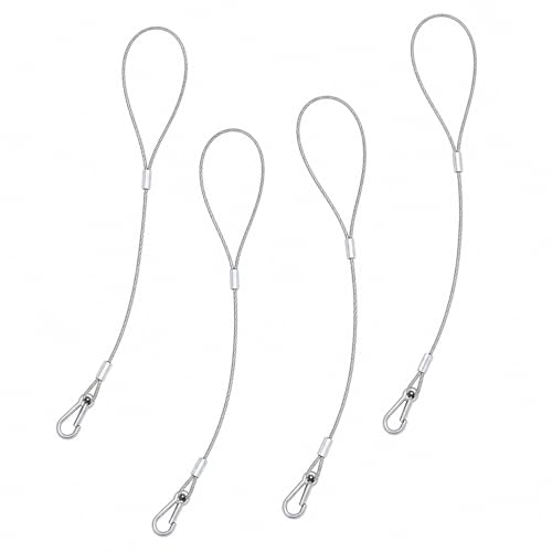 Gate Latch Cable Pull, Heavy Duty Stainless Steel Gate Opener Cable, Rust-Proof Fence Latch Release Cord Replacement for Outdoor Wooden Fences, Yard & Garden Gates (4, Silver) - size: 4 Pack