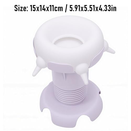 Pssopp Silicone Puppy Nursing Station Pet Milk Feeder Station, Silicone Puppy Nursing Feeder Milk Bowl for Newborn Rabbits Kittens Other Animals Feeding Supplies (White) - color: White
