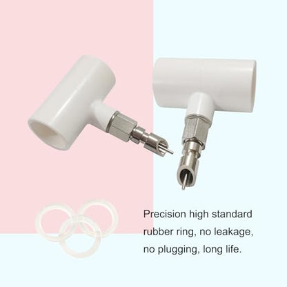 Stainless Steel Rabbit Water Nipples Metal Automatic Watering System with PVC Tee for Rat, Guinea Pig, Hamster, Ferrets (6Pcs)