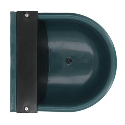 Asixxsix Automatic Waterer for Livestock, Large Capacity ABS Material Easy Installation Livestock Water Bowl, Sheep Water Trough with Drain Hole for Sheep Cows Goats Horses (Dark Green)