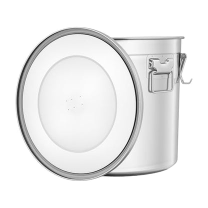 304 Stainless Steel Airtight Canister, 12.68Gal Large Rice Storage Container with Handles & Lid, Food Storage Container for Flour Coffee Bean Tea Grain