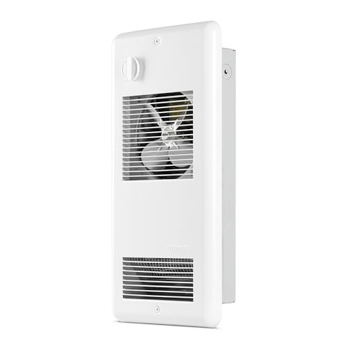 Stelpro Pulsair Electric Wall Fan Heater – 1500W or 2000W / 240V– Ultra-Quiet Nichrome Element Heater – Heats Quickly – Built-In 2P Thermostat (ARWF2002T2W) – White