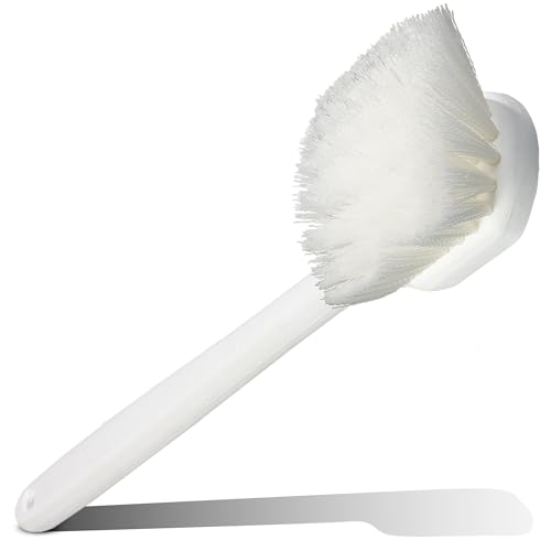 CFS 36620L00 Flo-Pac Plastic Handle Utility Scrub Brush, Nylon Bristles, 20" Length, 2" Bristle Trim, White, 1 Count