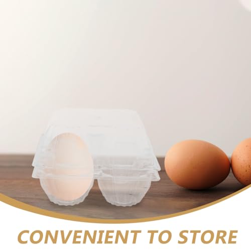 6 Pack Clear Plastic Goose Egg Cartons Large Goose Egg Carton Holder for Storage Transport Fridge Organization and Gift Display Multi-Slot Boxes for Eggs - size: 14.50X14.50X9.50CM