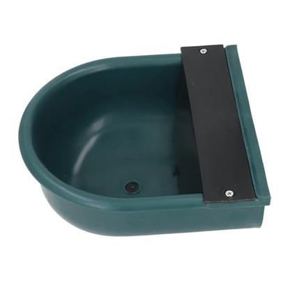 Asixxsix Automatic Waterer for Livestock, Large Capacity ABS Material Easy Installation Livestock Water Bowl, Sheep Water Trough with Drain Hole for Sheep Cows Goats Horses (Dark Green)
