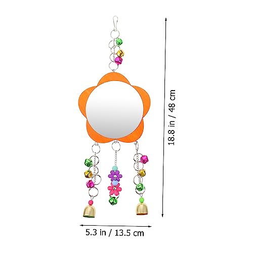KESYOO 1pc Chicken Hanging Mirror Toy Bells Bird Mirror for Coop Fun Pet Supplies for Hens and Interactive Play for Chickens Great for Pet Birds