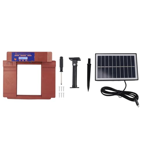 Automatic Chicken Coop Door, Lightweight Durable Solar Powered with Timer and Infrared Anti Pinch Sensor, for Poultry Coop Chicken Duck Goose (Bronze) - color: Bronze